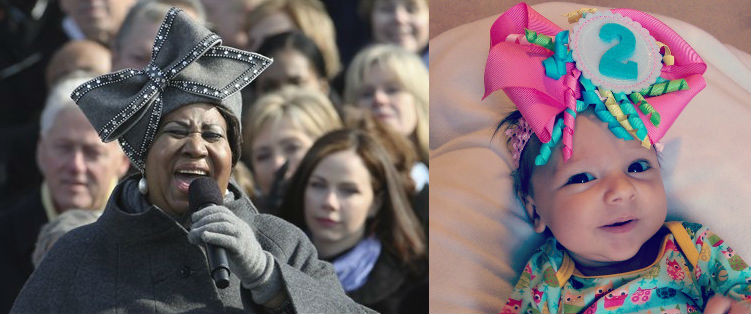 Aretha Franklin and Zadie wear similar hats.